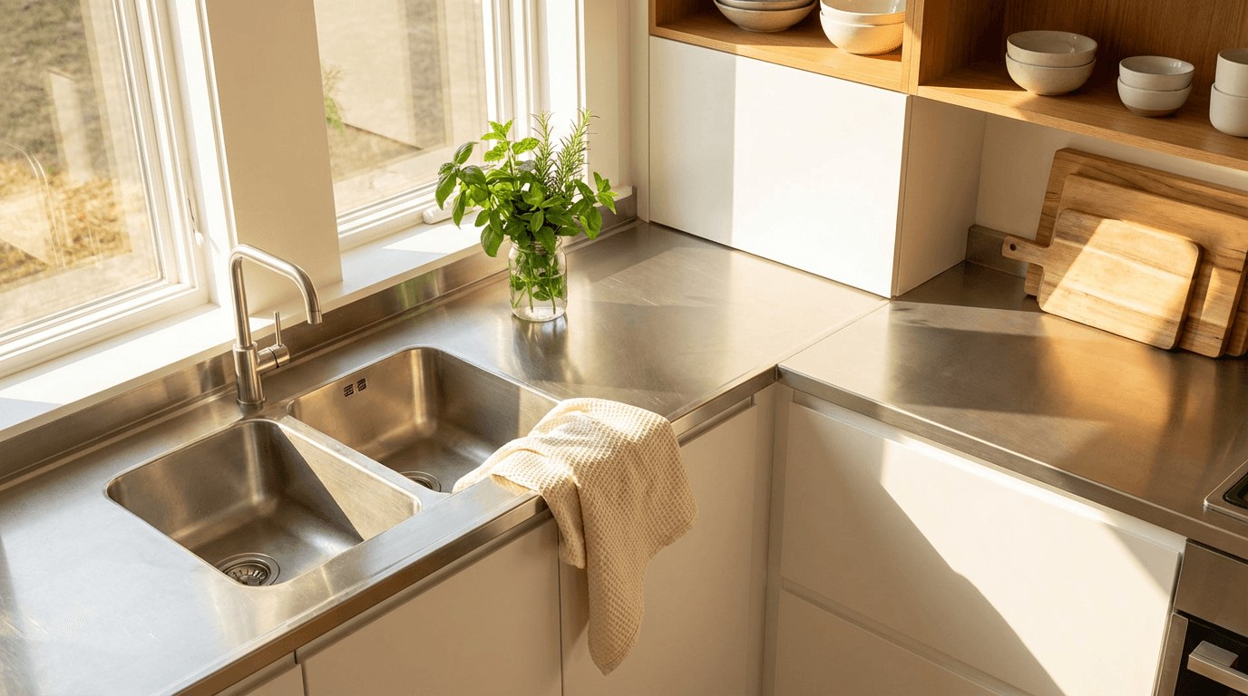 Beautifully cleaned and organized home interior with natural light